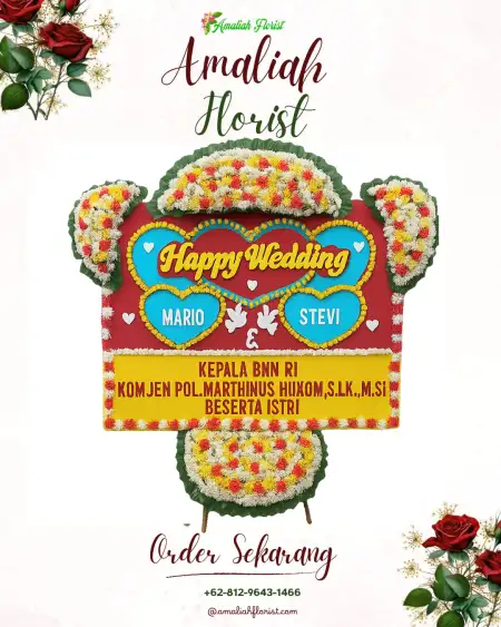Papan Bunga Pernikahan Kelila
